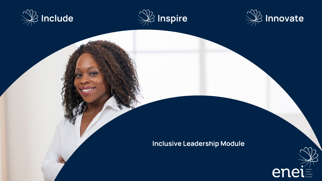 enei template windowed image shows a black female wearing a smart white blouse, standing with her arms crossed and smiling into the camera.